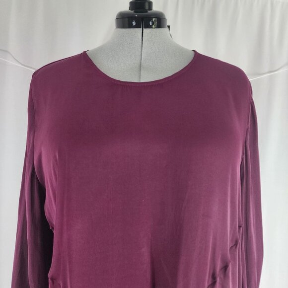 Dolan Left Coast Collection Womens XL Burgundy Knotted Front Blouse - Picture 6 of 16